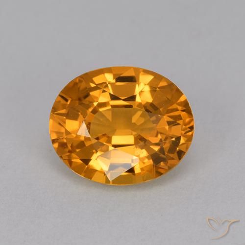 1.14ct Natural Dorado naranja intenso Zafiro, Ovalada, VVS