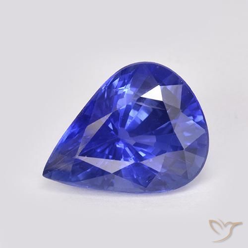 4.38ct Natural Azul violeta intenso Zafiro, En forma de pera, VS