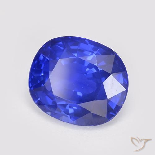 Zafiro Azul aciano natural de 3.24 ct, Ovalada, VS