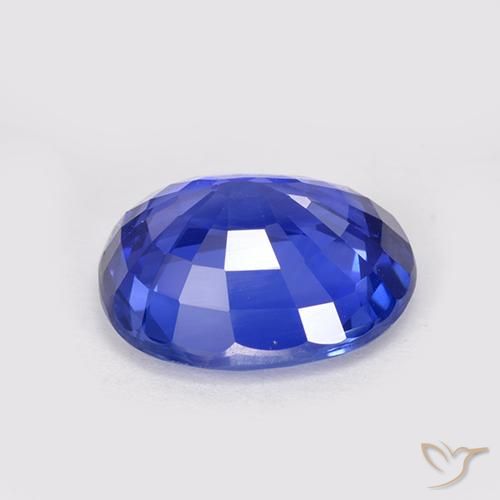 Zafiro Azul aciano natural de 3.24 ct, Ovalada, VS