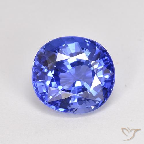 3.66ct Natural Azul aciano claro Zafiro, Ovalada, VS