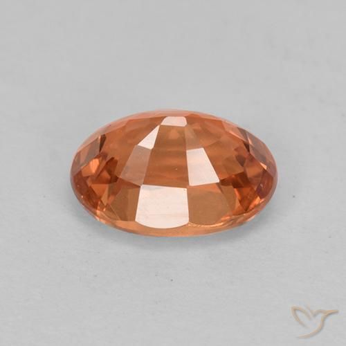 Zafiro Naranja melocotón vívido natural de 1.00 ct, Ovalada, VVS