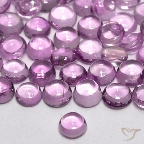 0.22ct Natural Púrpura violeta rosáceo Zafiro, Redondo, Transparente