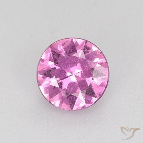 0.55ct Natural Rosado púrpura Zafiro, Redondo, VS
