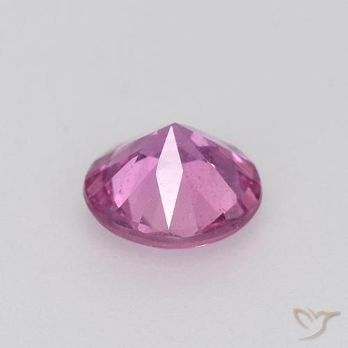 Zafiro Rosado púrpura natural de 0.55 ct, Redondo, VS