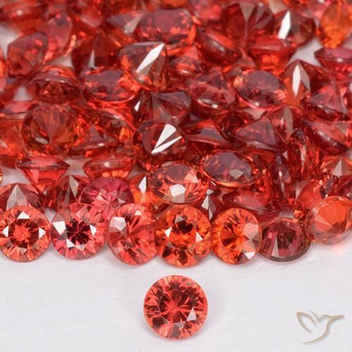 0.14ct Natural Rojo oscuro medio Zafiro, Redondo, VS