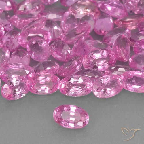 Zafiro Rosado medio natural de 0.31 ct, Ovalada, VS