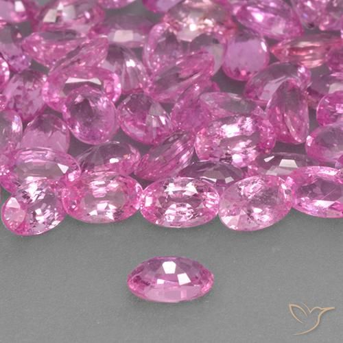 Zafiro Rosado medio natural de 0.31 ct, Ovalada, VS