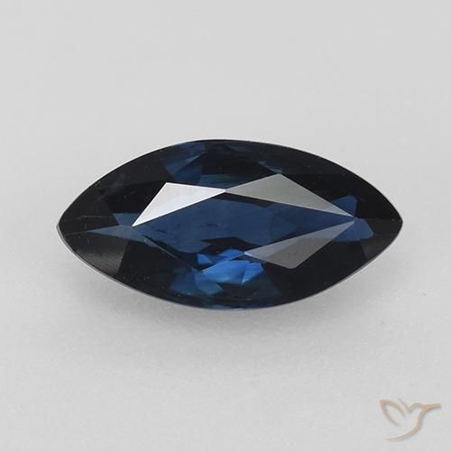0.75ct Natural Azul oscuro Zafiro, Marquesa, VVS-VS