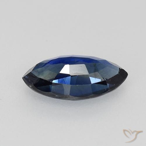 Zafiro Azul marino natural de 0.74 ct, Marquesa, VVS-VS