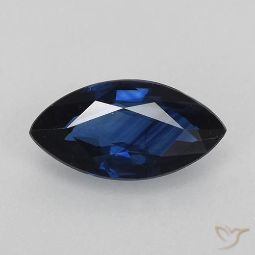 0.80ct Natural Azul oscuro Zafiro, Marquesa, VVS-VS