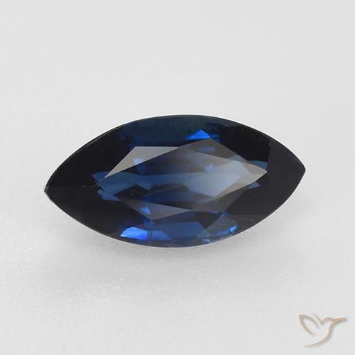 Zafiro Azul crepúsculo natural de 0.80 ct, Marquesa, VVS-VS