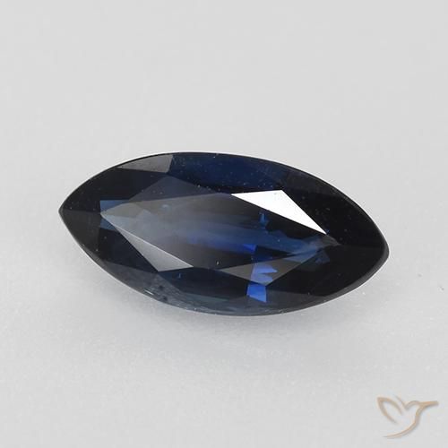 Zafiro Azul crepúsculo natural de 0.73 ct, Marquesa, VVS-VS