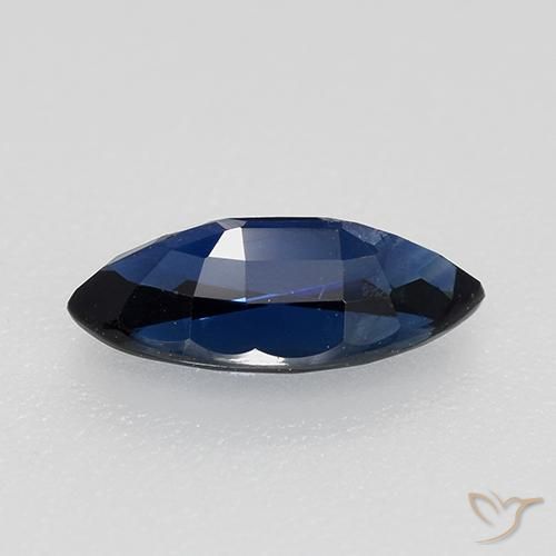 Zafiro Azul crepúsculo natural de 0.73 ct, Marquesa, VVS-VS