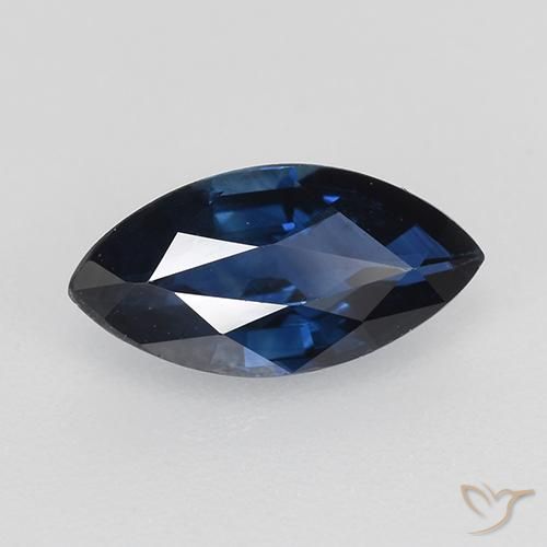 Zafiro Azul crepúsculo natural de 0.72 ct, Marquesa, VVS-VS