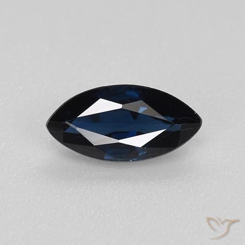 0.73ct Natural Azul oscuro Zafiro, Marquesa, VVS-VS