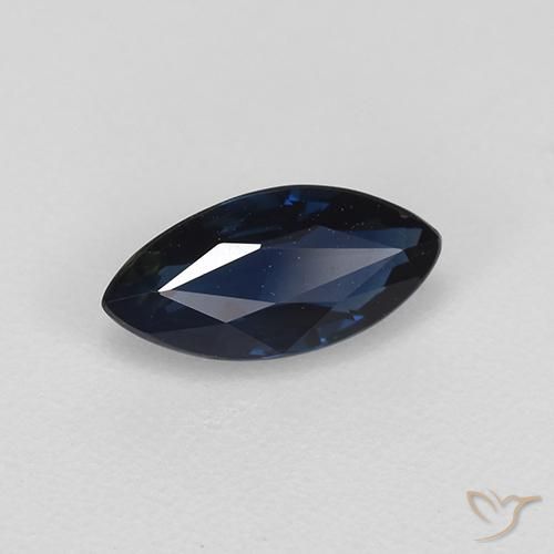 Zafiro Azul marino natural de 0.74 ct, Marquesa, VVS-VS