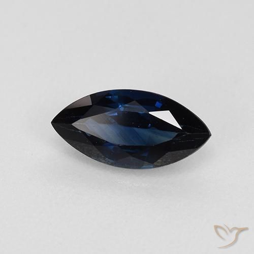 Zafiro Azul crepúsculo natural de 0.73 ct, Marquesa, VVS-VS