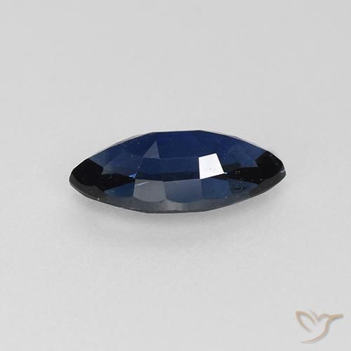 Zafiro Azul crepúsculo natural de 0.73 ct, Marquesa, VVS-VS