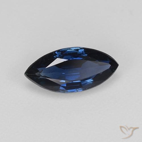 Zafiro Azul crepúsculo natural de 0.79 ct, Marquesa, VVS-VS