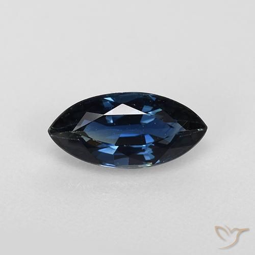 0.75ct Natural Azul oscuro Zafiro, Marquesa, VVS-VS