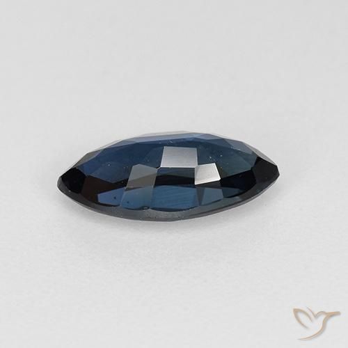 Zafiro Azul oscuro natural de 0.84 ct, Marquesa, VVS-VS