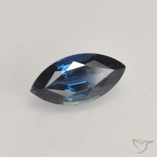 0.82ct Natural Azul oscuro Zafiro, Marquesa, VVS-VS