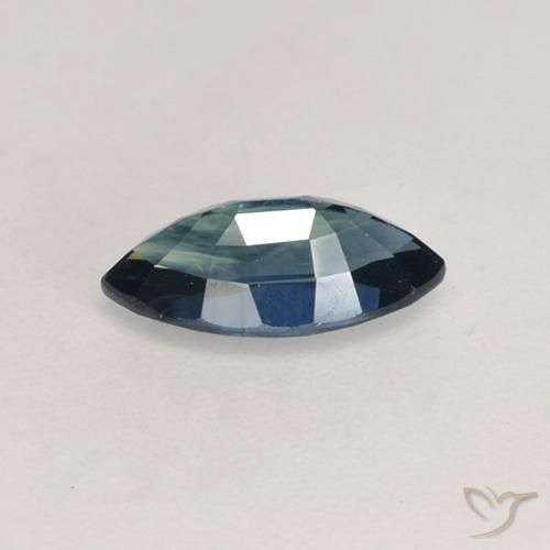 Zafiro Azul oscuro natural de 0.82 ct, Marquesa, VVS-VS