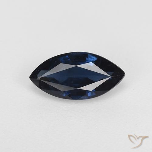0.73ct Natural Azul oscuro Zafiro, Marquesa, VS