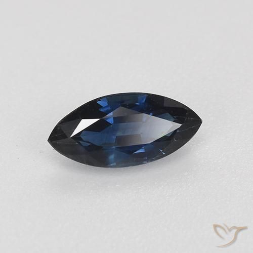 Zafiro Azul real natural de 0.70 ct, Marquesa, VVS-VS