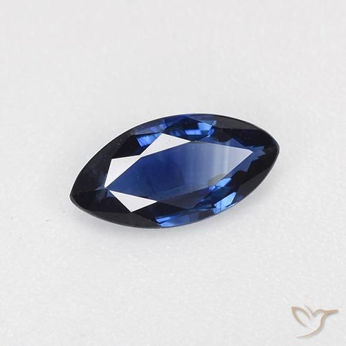 Zafiro Azul marino natural de 0.60 ct, Marquesa, VVS-VS