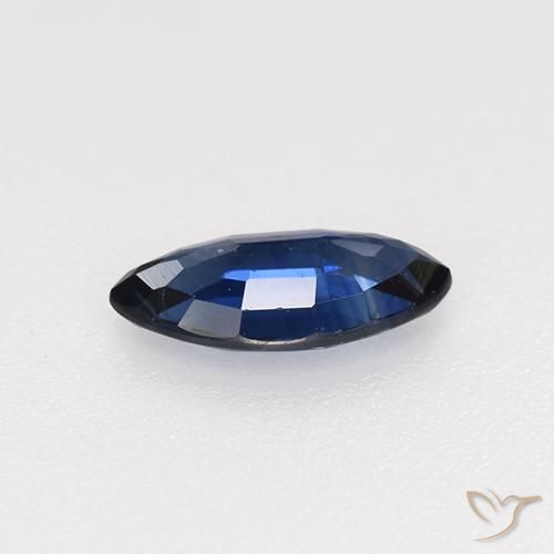 Zafiro Azul marino natural de 0.60 ct, Marquesa, VVS-VS
