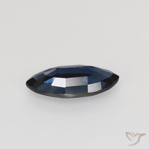 Zafiro Azul noche natural de 0.66 ct, Marquesa, VVS-VS