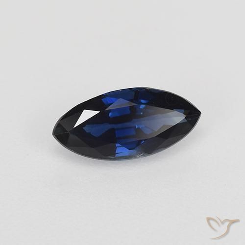 Zafiro Azul crepúsculo natural de 0.64 ct, Marquesa, VVS-VS