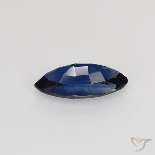 Zafiro Azul crepúsculo natural de 0.64 ct, Marquesa, VVS-VS