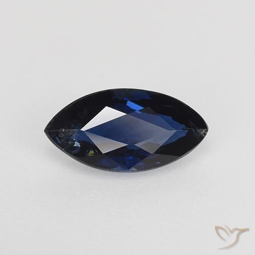 Zafiro Azul crepúsculo natural de 0.72 ct, Marquesa, VVS-VS