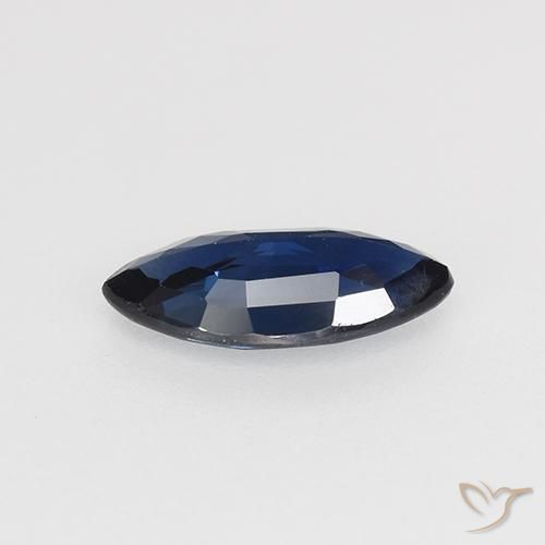 Zafiro Azul noche natural de 0.69 ct, Marquesa, VVS-VS