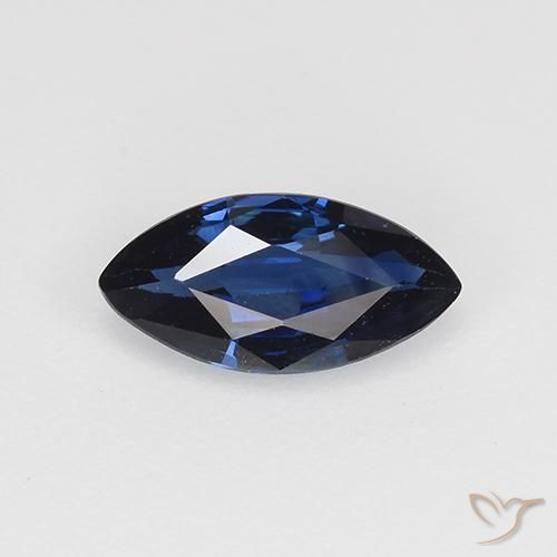 0.69ct Natural Azul oscuro Zafiro, Marquesa, VVS-VS