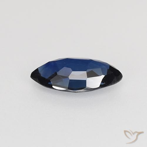 Zafiro Azul oscuro natural de 0.69 ct, Marquesa, VVS-VS