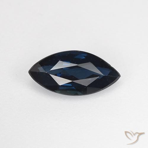 0.64ct Natural Azul oscuro Zafiro, Marquesa, VVS-VS