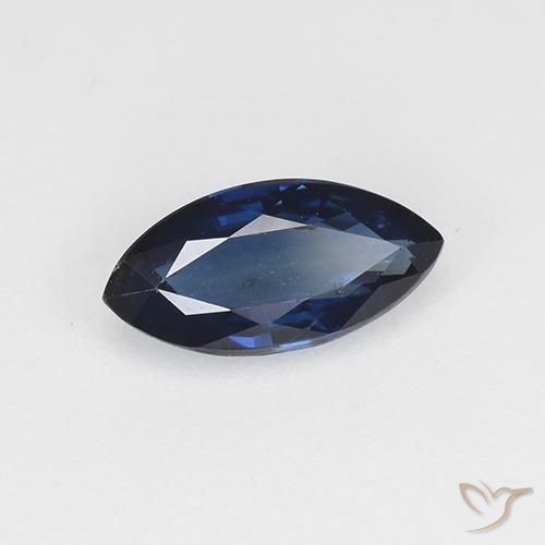Zafiro Azul crepúsculo natural de 0.64 ct, Marquesa, VVS-VS