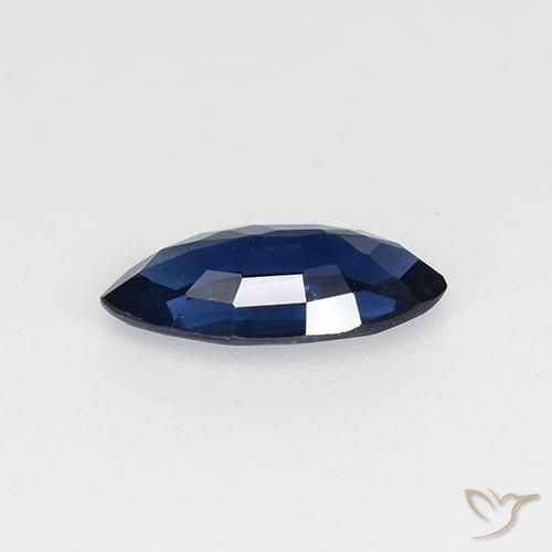 Zafiro Azul crepúsculo natural de 0.64 ct, Marquesa, VVS-VS