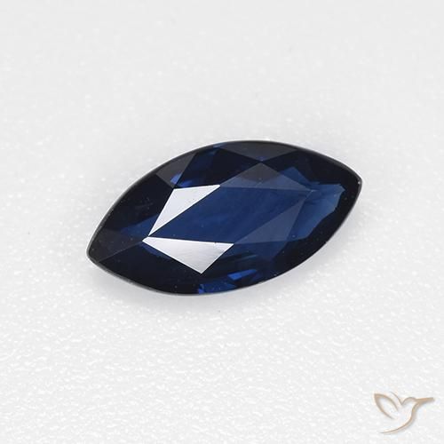Zafiro Azul crepúsculo natural de 0.66 ct, Marquesa, VVS-VS