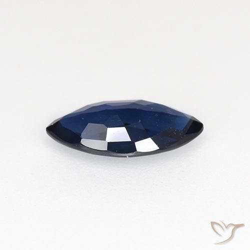 Zafiro Azul crepúsculo natural de 0.66 ct, Marquesa, VVS-VS