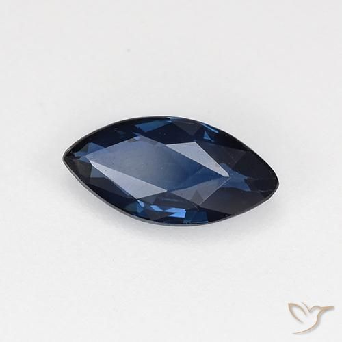 Zafiro Azul noche natural de 0.66 ct, Marquesa, VVS-VS