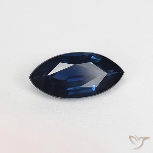 Zafiro Azul crepúsculo natural de 0.58 ct, Marquesa, VVS-VS
