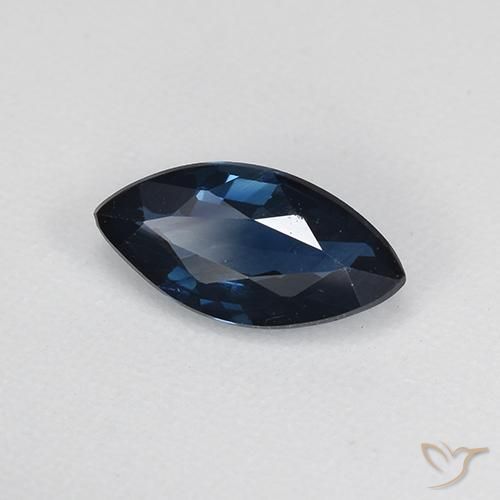 Zafiro Azul noche natural de 0.67 ct, Marquesa, VVS-VS