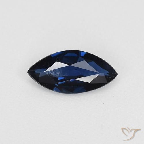 0.47ct Natural Azul oscuro Zafiro, Marquesa, VVS-VS