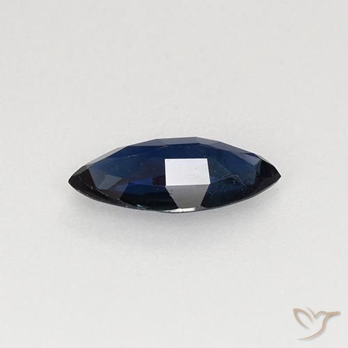 Zafiro Azul oscuro natural de 0.47 ct, Marquesa, VVS-VS