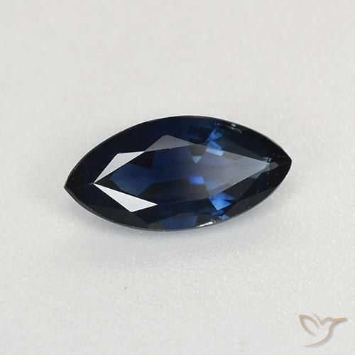Zafiro Azul crepúsculo natural de 0.68 ct, Marquesa, VVS-VS